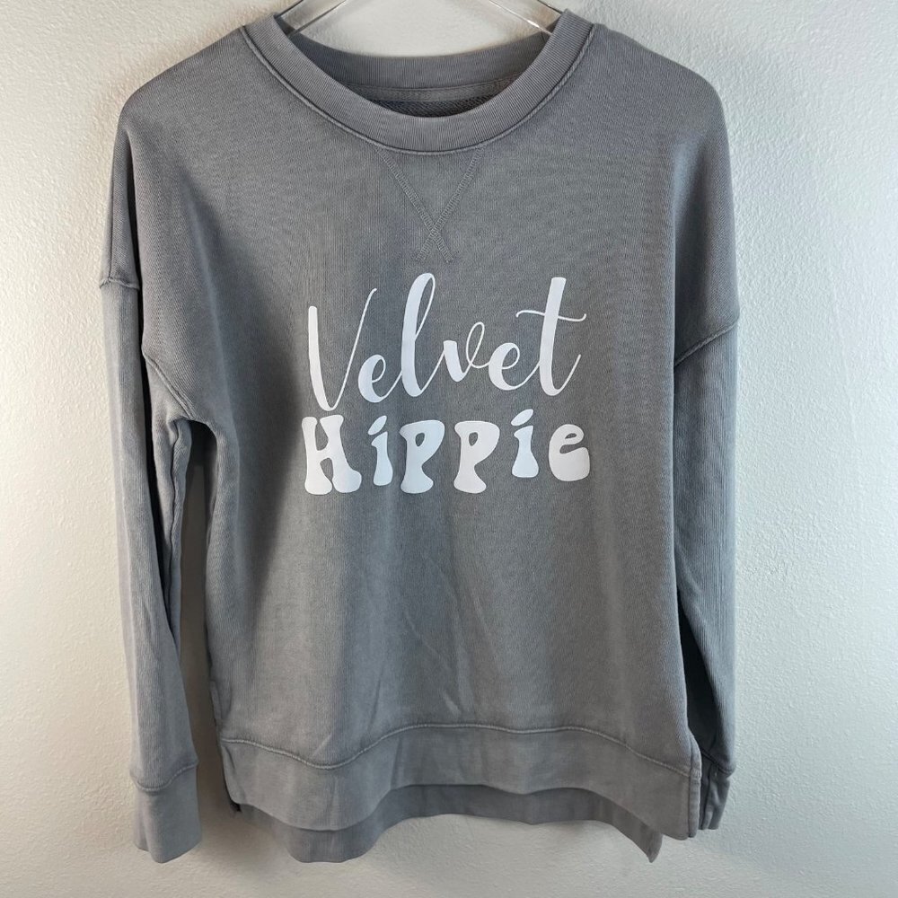 Velvet Hippie Gray Sweatshirt Size Small
